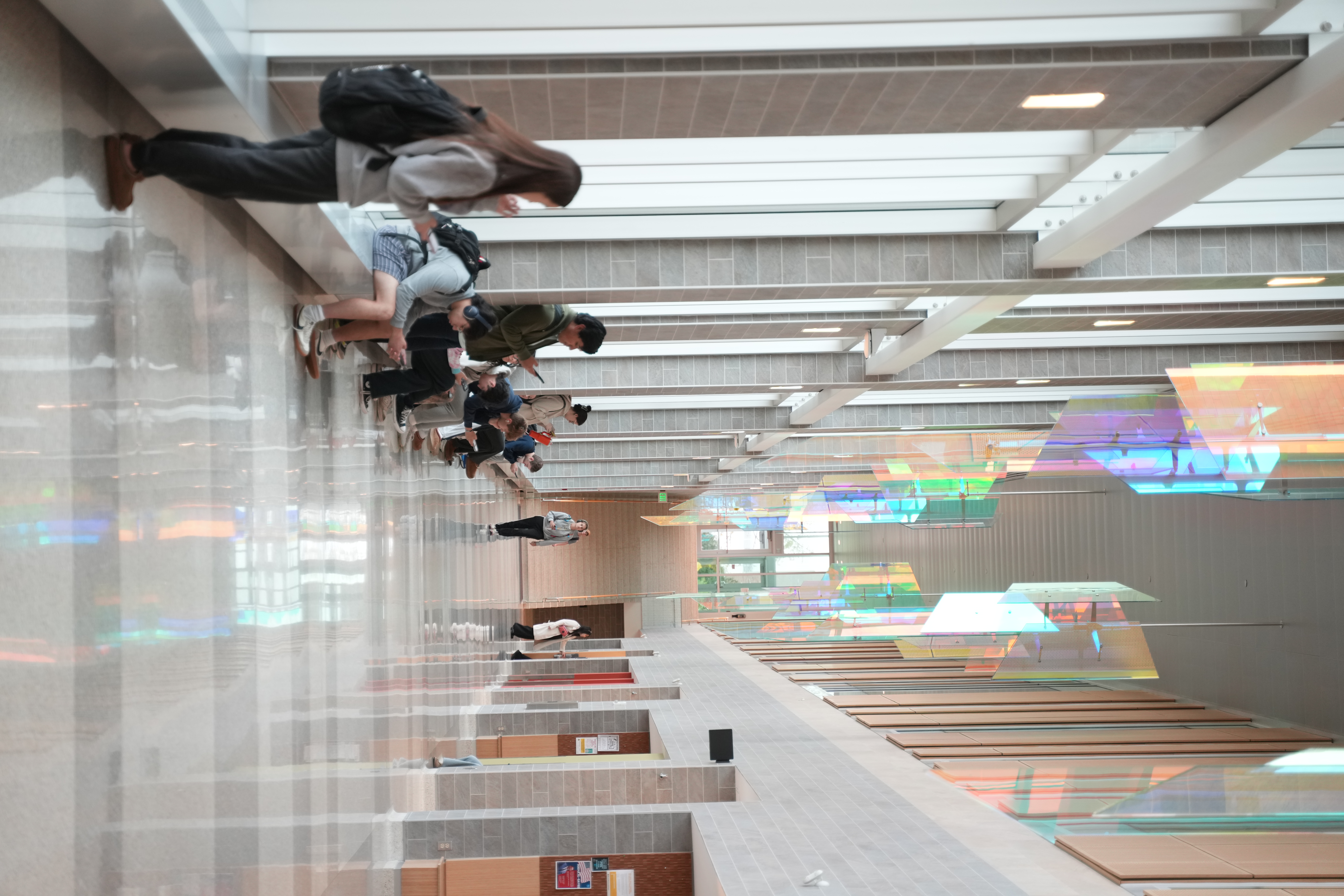 Colourful interior hallway in WMU building